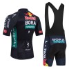 Cykeltøj + Cykelshorts 2024 BORA-Hansgrohe Bull Sort Rød
